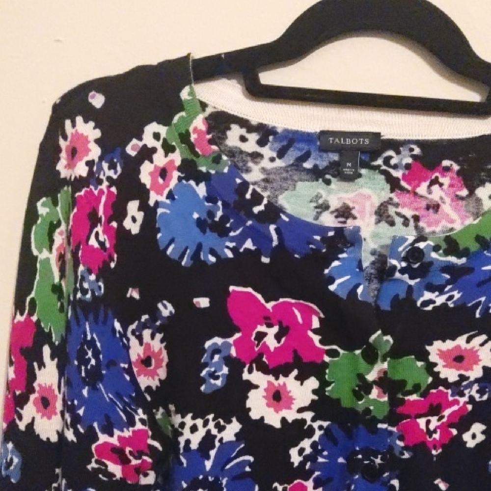 Talbots Multicolor Floral Button-Up Top - Picture 4 of 4